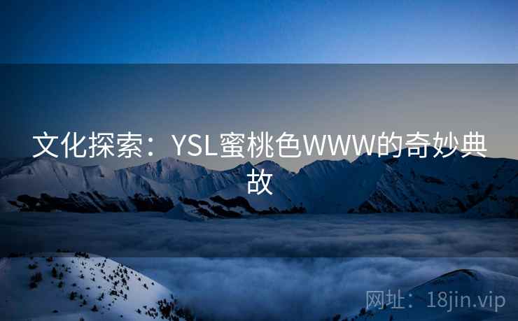 文化探索：YSL蜜桃色WWW的奇妙典故  第1张